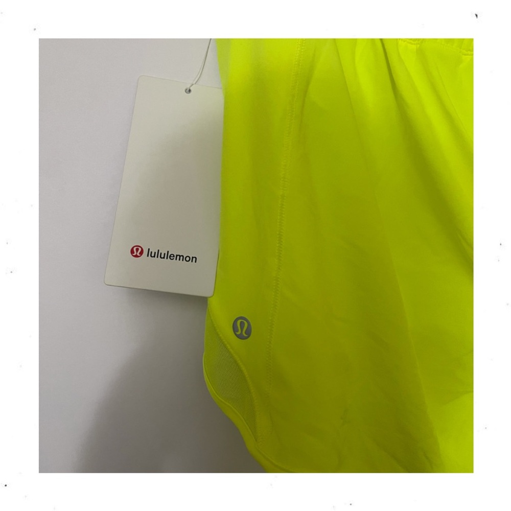 lululemon hotty hot 4” || highlighter yellow - Picture 6 of 7